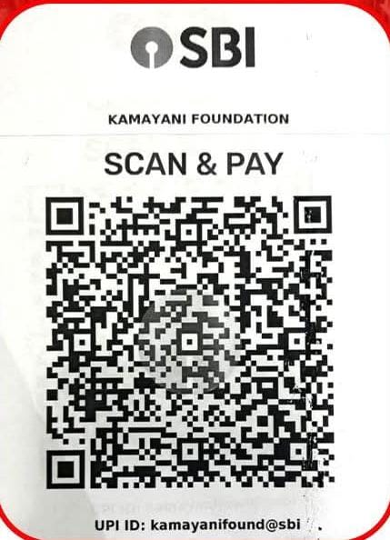 UPI QR code to donate to Kamayani Foundation